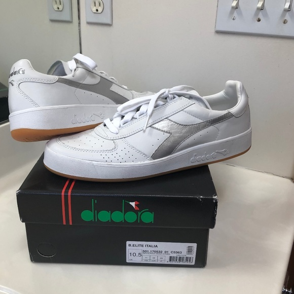 Diadora Other - New Diadora B.Elite Italia SILVER Men's Sneakers